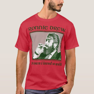 T-shirt Ronnie Drew Design de ventilateur de style Vintage
