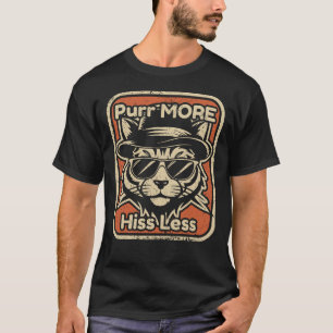 T-shirt Ronronner Plus Siffler Moins Vintage Rétro