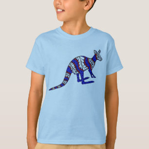T-shirt Roo blanc et bleu rouge