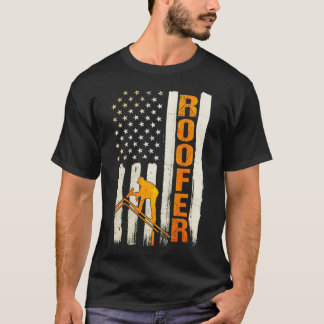 T-shirt Roofer Dons Design De Toiture Sur Le Dos De Vêteme