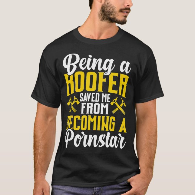 T-shirt Roofer Drôle Cadeau De Toit Pour Coworker Nouveaut (Devant)