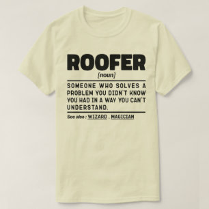 T-shirt Roofer Noun Définition Toiture Entrepreneur Cool P
