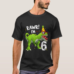 T-shirt Roooar je suis 6 Joyeux Anniversaire 6 ans T Rex D