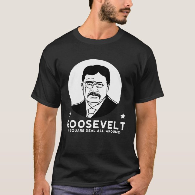 T-shirt Roosevelt Un Parti Progressiste Pour Un Accord Équ (Devant)