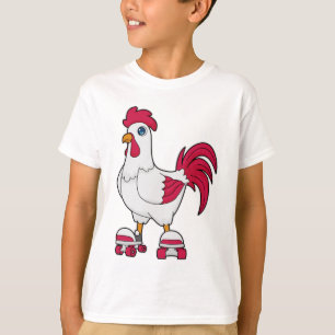 T-shirt Rooster à Patinage en ligne avec Roller skates