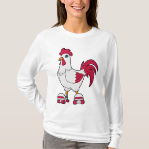 T-shirt Rooster à Patinage en ligne avec Roller skates