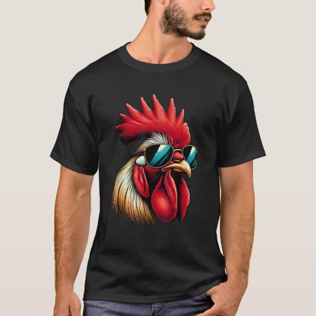 T-shirt Rooster cool Conception Pour Hommes Femmes Root Po (Devant)