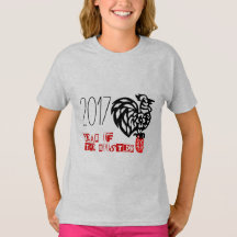 Rooster personnalisé Année 2017 découpe papier Tee