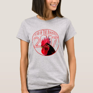 T-shirt Rooster Pixelisé Chinois Nouvel An 2017 Tee Femme