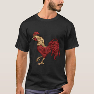 T-shirt Rooster Red Combattre le poulet