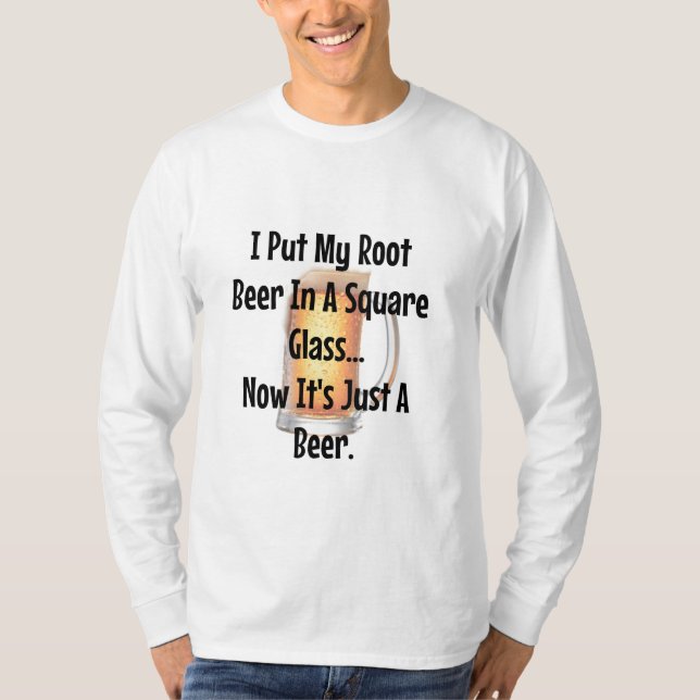 T-shirt Root Beer Carré Cup Math Joke Chemise Funny (Devant)