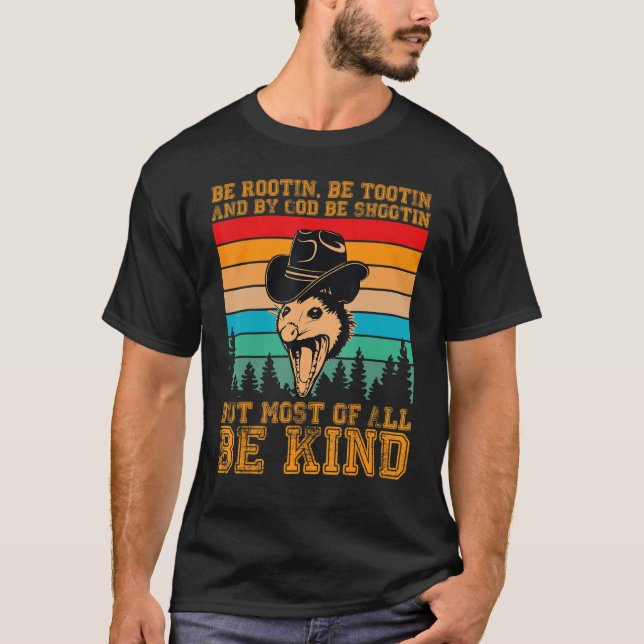 T-shirt Rootin Tootin et par Dieu ne tirez pas être un bea (Devant)