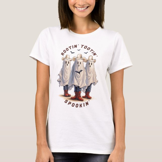 T-shirt Rootin Tootin Spookin Western Ghosts Texte personn (Devant)