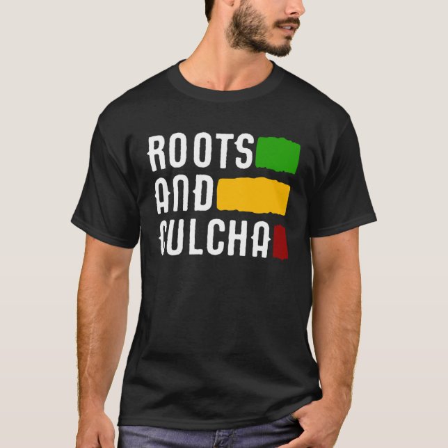 T-shirt Roots Et Culcha Rasta Couleurs Reggae (Devant)