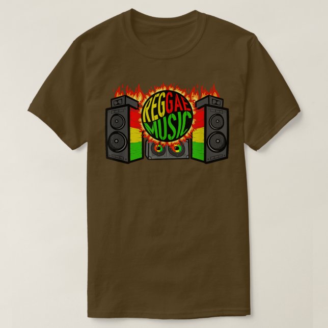 T-shirt Roots Reggae Music Rasta (Design devant)