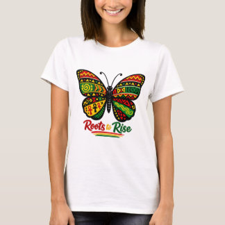 T-shirt Roots to Rise Black History Butterfly Afrocentric 