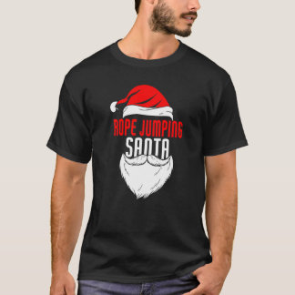 T-shirt Rope Jumping Santa Claus Christmas Holiday Rope Ju