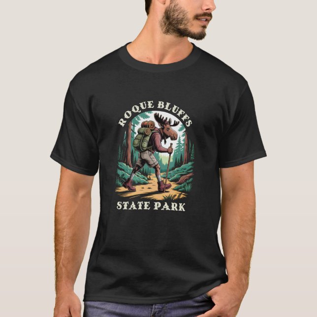 T-shirt Roque Bluffs State Park Maine Sentier de Randonnée (Devant)