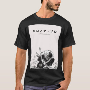 T-shirt Roronoa Zoro Manga Art – One Piece Noir et Blanc