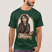 Rory Gallagher les années 70 Retro Sepia Tone