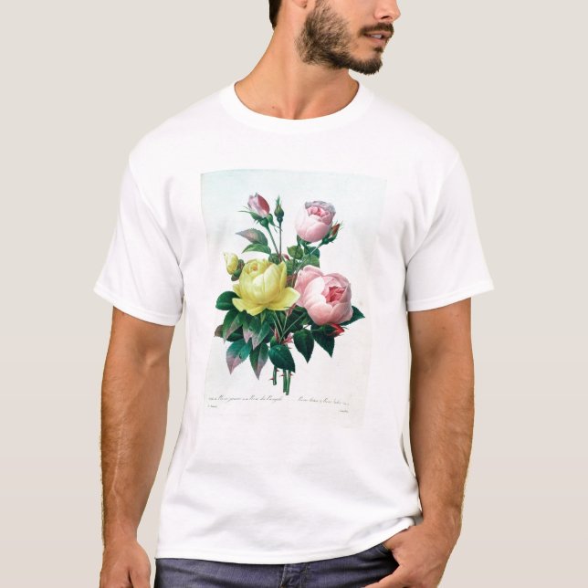 T-shirt Rosa Lutea et Rosa indica (Devant)