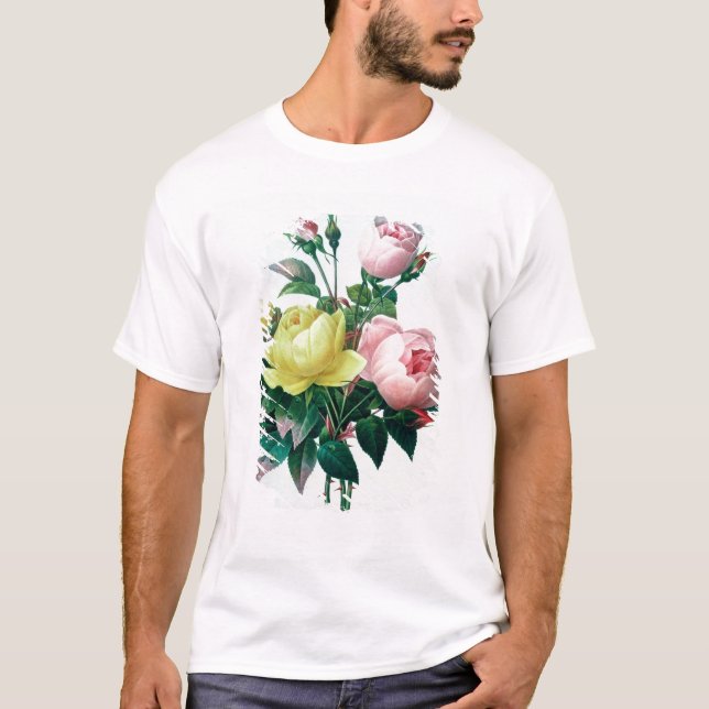 T-shirt Rosa Lutea et Rosa indica (Devant)