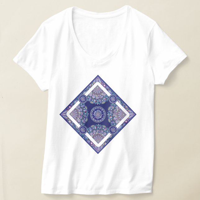 T-shirt Rosace bleue (Poser)