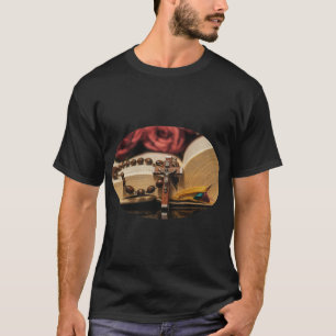 T-shirt Rosaire en bois avec Jésus sur Croix