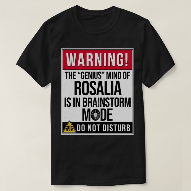 T-shirt Rosalia Nom - Avertissement L'Esprit Génie De Rosa (Design devant)