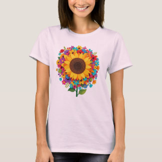 T-shirt Rosas do verão