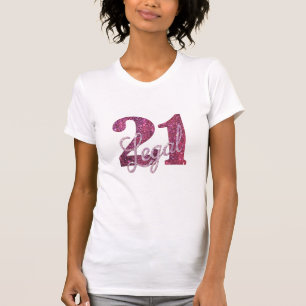 T-shirt Rose 21 et juridique   21e anniversaire moderne