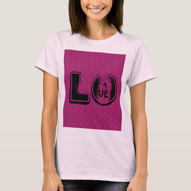 T-SHIRT ROSE AMOUR FEMMES MANDALA (Devant)