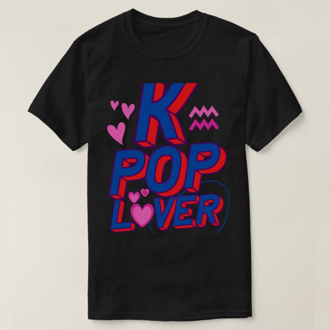 T-shirt Rose &amp_ Purple mou K-Pop (Design devant)