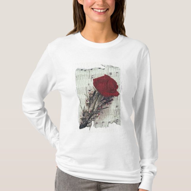 T-shirt <Rose and Music> par Kim Koza 2 (Devant)
