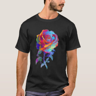 T-shirt Rose Art couleur de l'eau - Jardin jardiner Botani