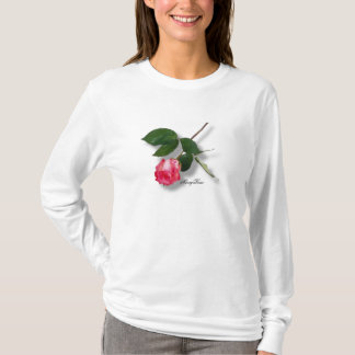 T-shirt Rose assez simple de rose de tige