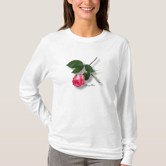 T-shirt Rose assez simple de rose de tige (Devant)