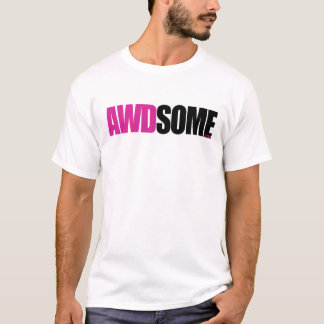 T-shirt rose awdsome logo1