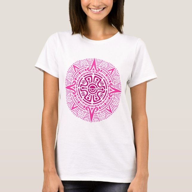 T-shirt Rose aztèque de cercle (Devant)