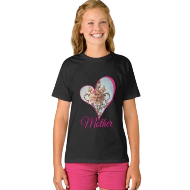 T-shirt Rose Baroque   (Cute and comfy kids’ tee for Mother’s Day—perfect for celebrating Mom with big smiles.
)