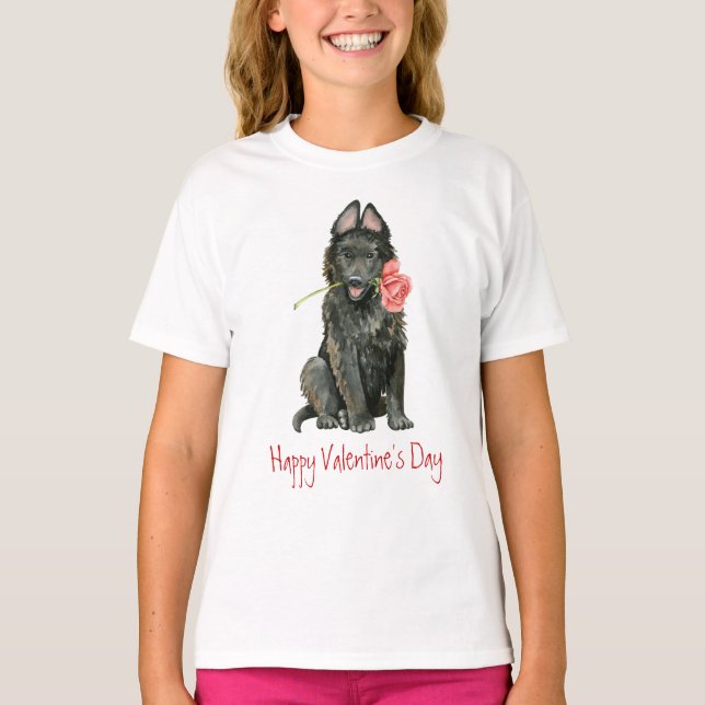 T-shirt Rose belge Sheepdog (Devant)