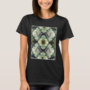T-shirt Rose blanche Art Abstrait floral