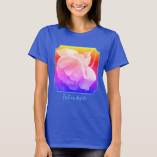 T-shirt Rose Blanche Avec Gouttes de Pluie Teintées Person