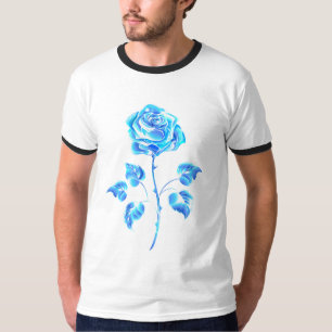 T-shirt Rose bleu brûlant