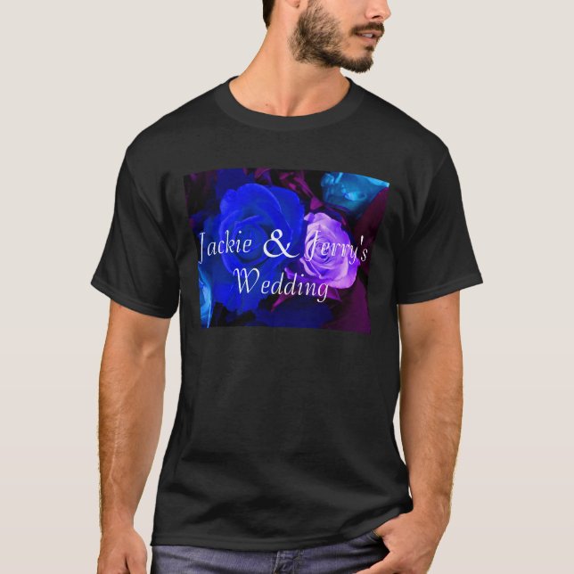 T-shirt Rose bleu violet (Devant)