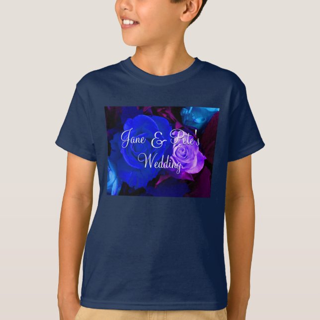 T-shirt Rose bleu violet (Devant)