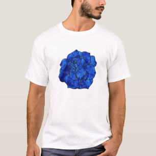 T-shirt Rose Blue Fire