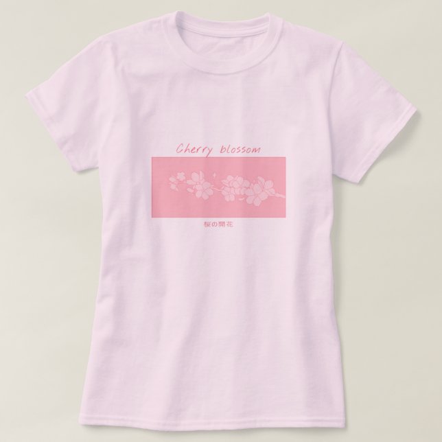 T-shirt rose cerise fleurie (Design devant)