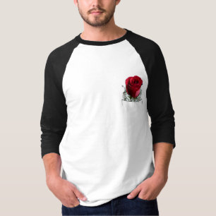 T-shirt Rose Chemises Novelty Boutenniere Rose Jersey
