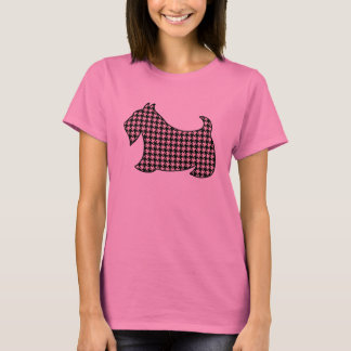 T-Shirt Rose Chien Scotty Terrier Écossais